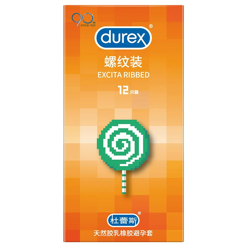 Durex Ribbed Condoms with Raised Dots, Medium, Latex, 3-Pack - Image 3