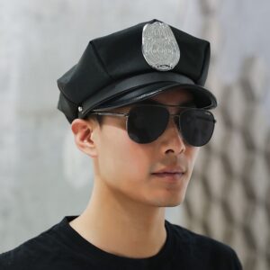 Sailor Peaked Cap Costume Hat, Navy Anchor Design, Unisex Performance Wear