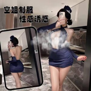 Maid Roleplay Lingerie Set with Hood, Bodysuit and Sleeves, Slim-Fit Polyester Uniform