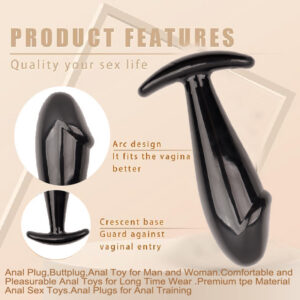 Soft TPE Anal Plug with Realistic Dildo-Style Design, Smooth Beginner-Friendly Dilator