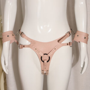 Jiuai SM Wearable Restraint Pants Set with Leather and Metal Cuffs