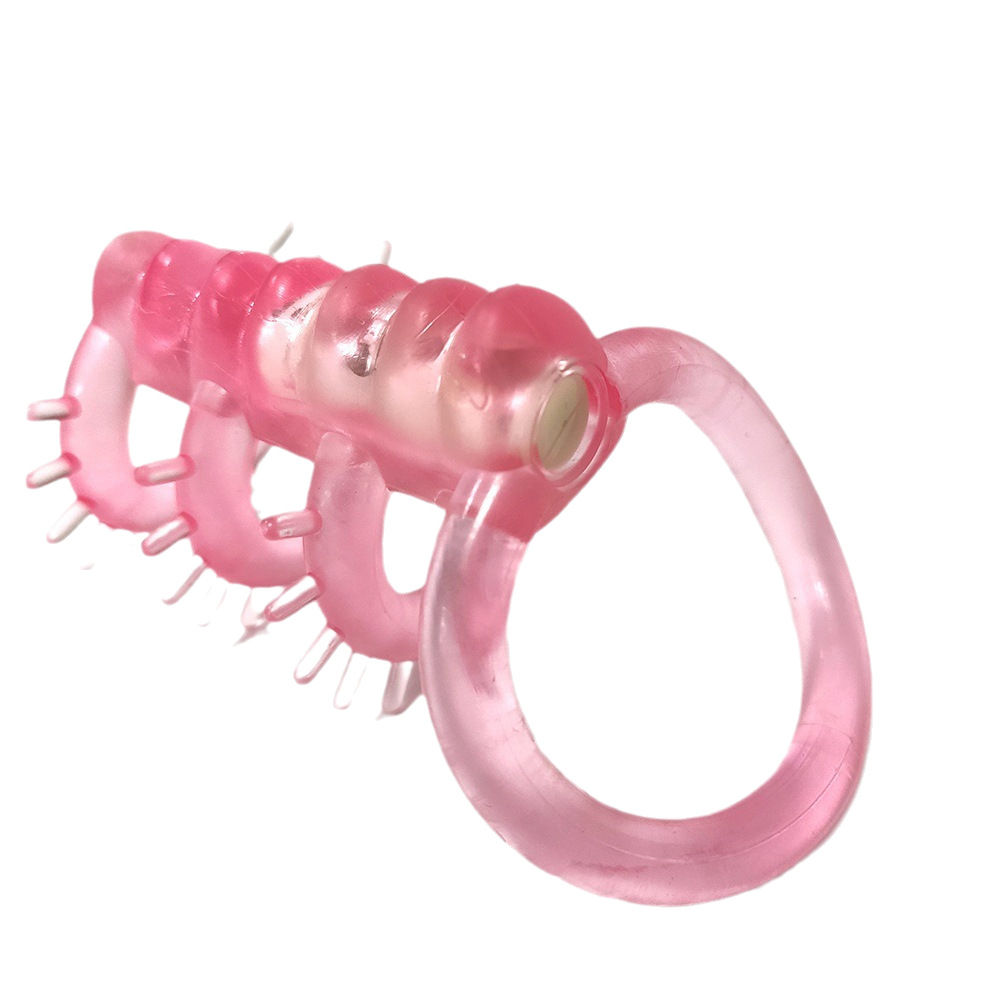 Crocodile Keel Vibrating Delay Ring Sleeve, TPE Male Masturbator, Pink - Image 5