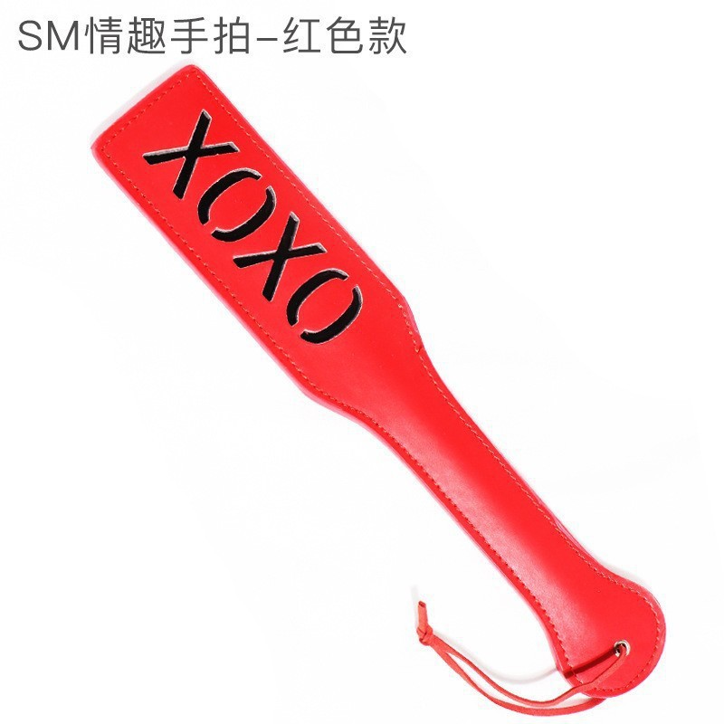 SM-520 Bondage Hand Paddle in Purple Faux Leather for Adult Couples - Image 4