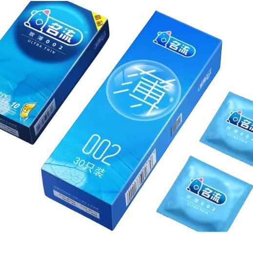 Celebrity Zhibo 002 Ultra-Thin Lubricated Condoms, 30-Pack, Natural Latex, Medium - Image 2