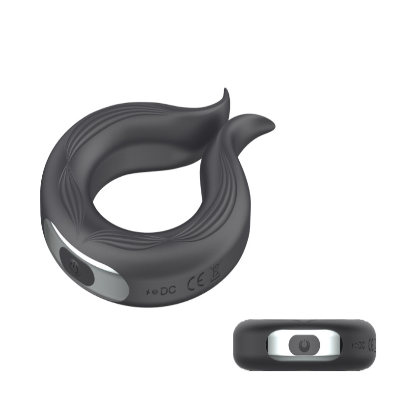 Rechargeable Vibrating Prostate Massager with Locking Ring, Silicone, Black - Image 5