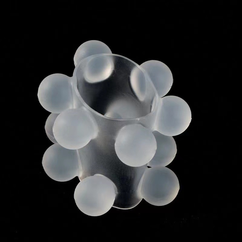 Shared Silicone Lock Ring with Hanging Beads, Delay Ring for Couples - Image 5