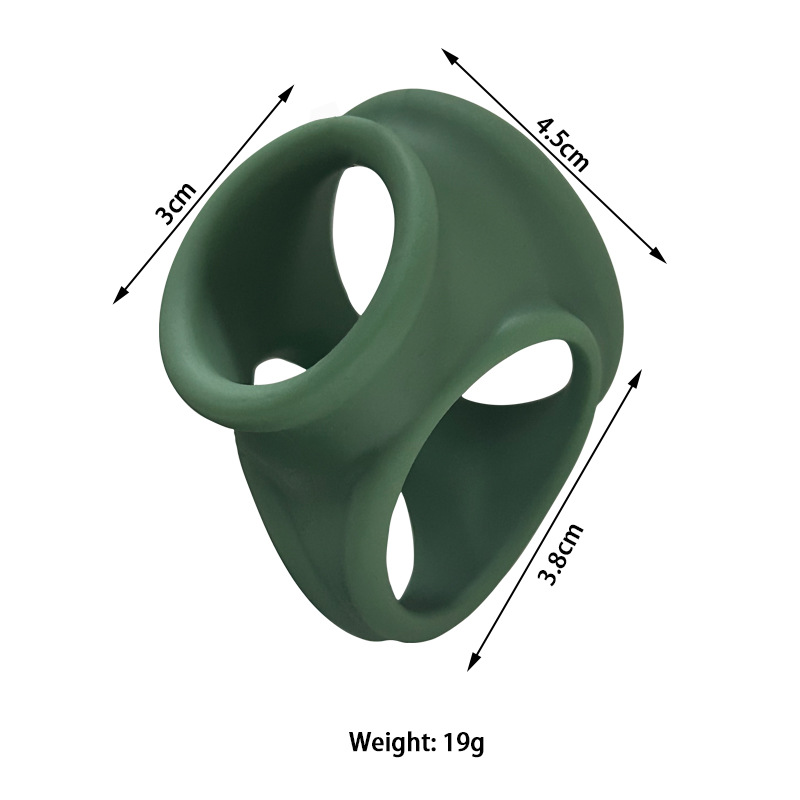 Silicone Chastity Cage Ring with Scrotum Stretcher for Delayed Ejaculation - Image 3