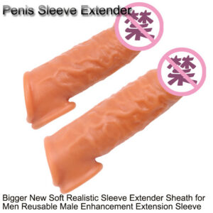 Wolf-Tooth Textured Silicone Condom Sleeve for Men, Reusable Delay Cover, 75 g
