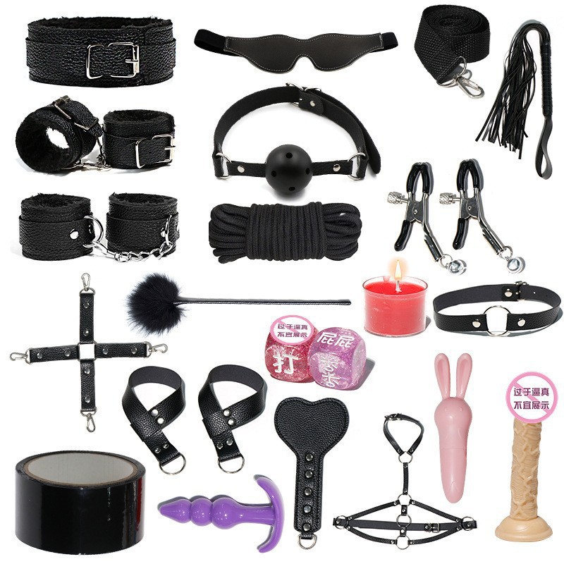 SM Bondage Style Nipple Clamps and Anal Plug Set with Metal and Leather Details - Image 5