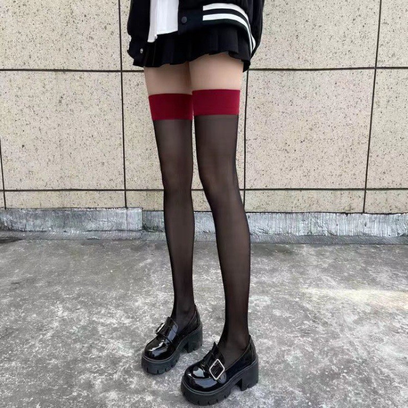 Women's Sheer Knee-High Stockings in Black, One Size Fits 80-145 lbs - Image 3