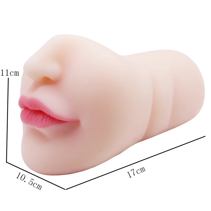 Thomas Single-Channel Manual Masturbator with Realistic Oral Design, TPE Skin-Tone Sleeve - Image 2