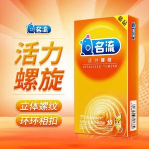 Celebrity Vitality Ribbed Condoms 10-Pack, Ultra-Thin Medium Latex, Three-Dimensional Ribbed