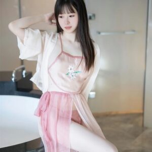 Palace Hanfu Bellyband Nightgown Retro Sweet Cute Ultra-thin Pajamas Sexy Mesh Ancient Uniform Home Clothes