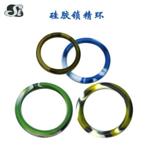 Silicone Male Locking Ring, Manual Control, Black Full Set, Couples-Friendly