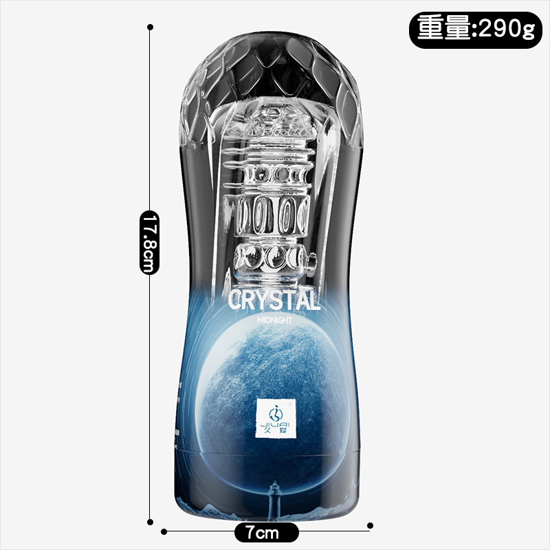 Jiuai Male Masturbation Cup Transparent TPE Manual Control Adult Toy - Image 5