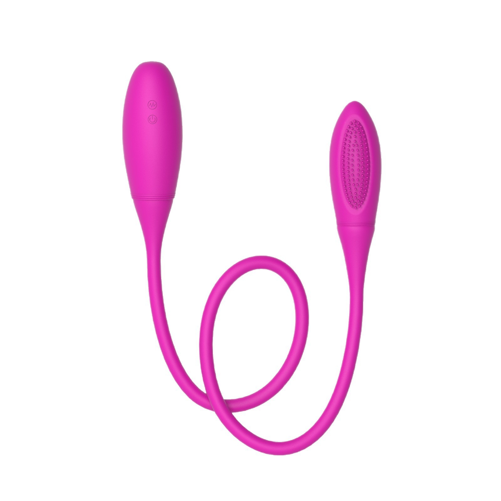 Dual-Head Vibrating Egg Anal Plug, Silicone Couples Prostate Massager with Button Control - Image 4