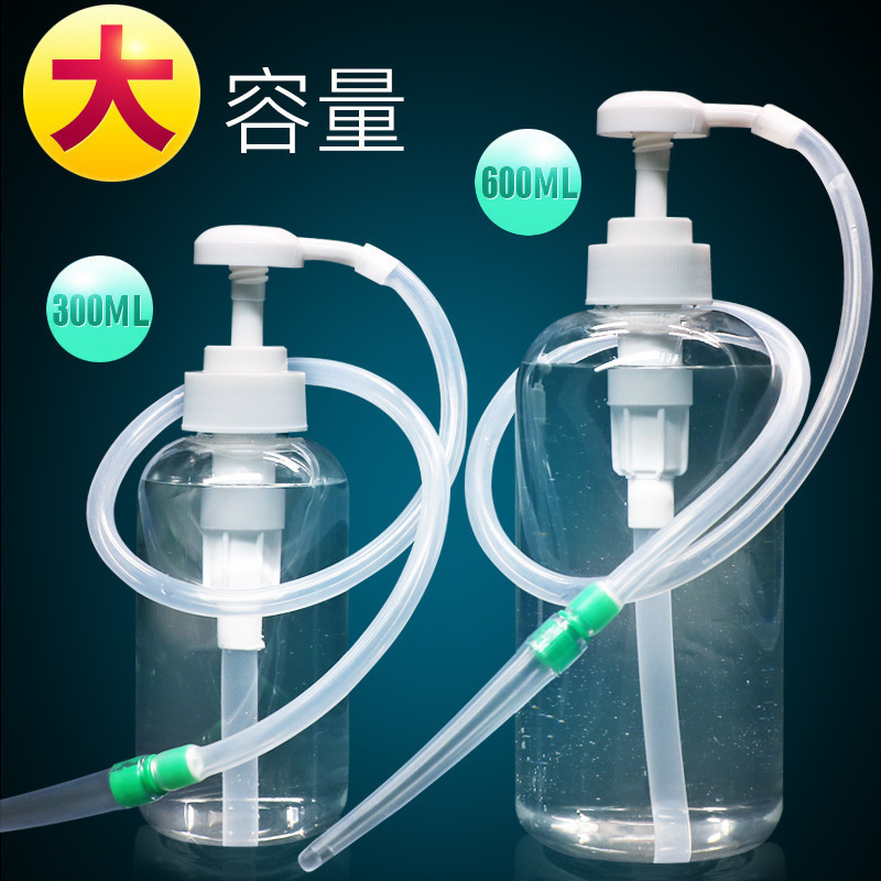 Anal Douche Irrigator 600ml with TPE Nozzle, Transparent, Adult Personal Hygiene - Image 3