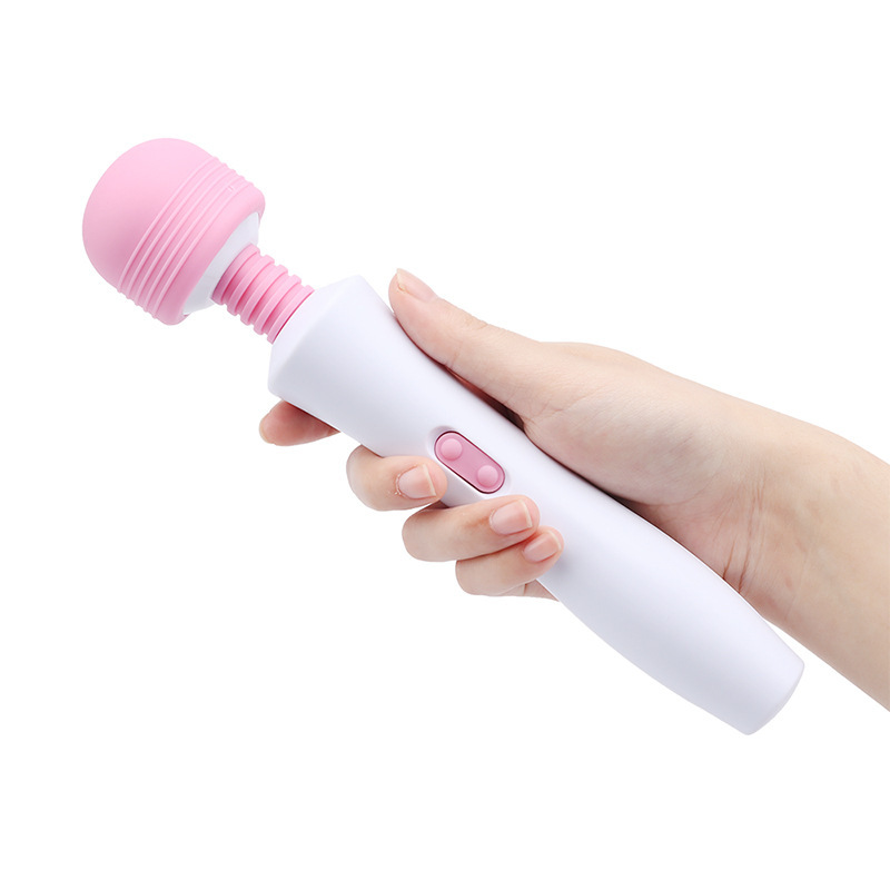 Wave AV Wand Vibrator, USB Rechargeable Wireless, 12 Frequency Modes, Pink-White - Image 3